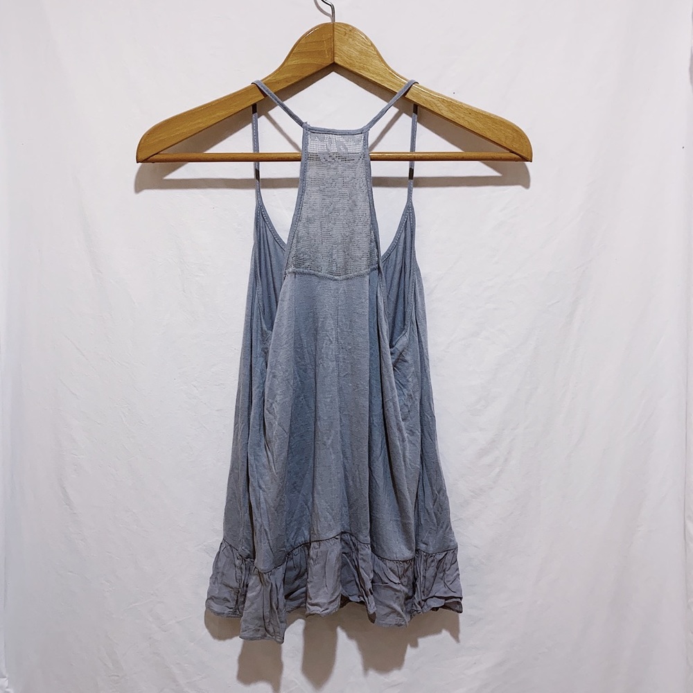 Chloe K XL Gray Tunic Shirt with Lace Detailing